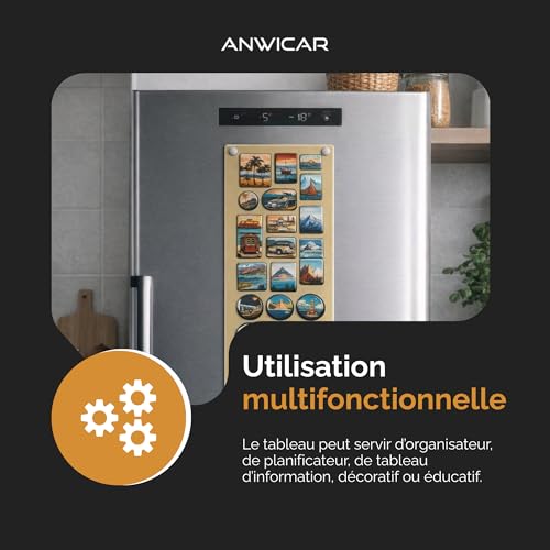 Tableau Noir Magnétique en Acier pour Organiser vos Notes - 6
