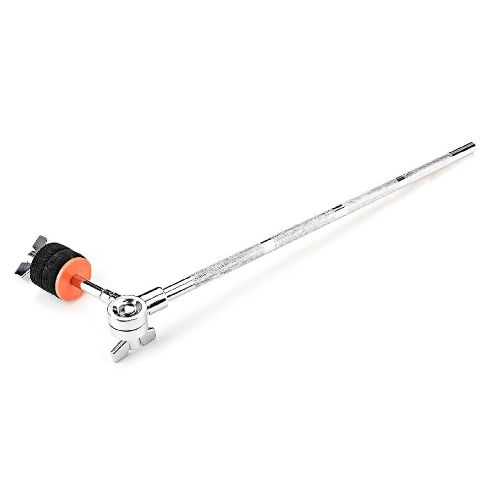 Asta per piatti per tamburo Supporto per piatto per batteria Supporto in metallo Braccio di estensione regolabile Asta per piatti Facile da installare Supporto per morsetto di estensione per tamburo