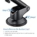 Dashboad Car Phone Holder, Baseus Quick Release Universal Cell Phone Holder for Car Dash Windshield Mount 360° Rotation for iPhone X, 8/8 Plus, 7/7 Plus, 6/6 Plus, Samsung Galaxy S9, S8, S7, S6, S5
