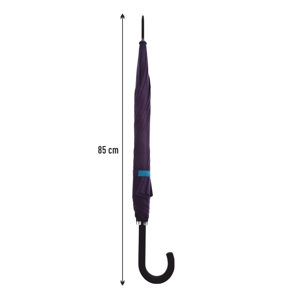 PraTiKo Life 4 Pezzi Ombrello Grande Automatico, Stecche in Fibra di vetro, Resistente al vento, Manico in Gomma, colori assortiti