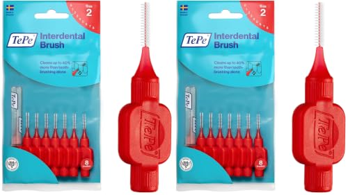 0.5 MM - Kırmızı Diş Arayüz Fırçası (1 x 8 Adet) (2 paketi)