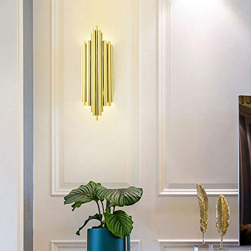 Applique murale dorée géométrique G9 luminaire design luxe salon