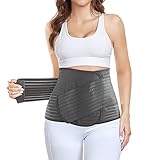 Postpartum Belly Band, Abdominal Binder Post Surgery Belly Wrap, C-section Recovery Belt, Waist/Pelvis Support Belt for Stomach Recovery & Back Pain Relief(Polyester Made with Bamboo Charcoal Fiber)