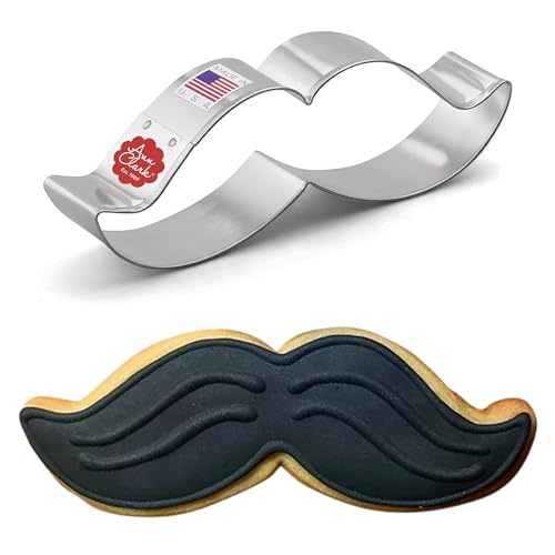 Ann Clark Cookie Cutters Mustache Father's Day Cookie Cutter 5.25