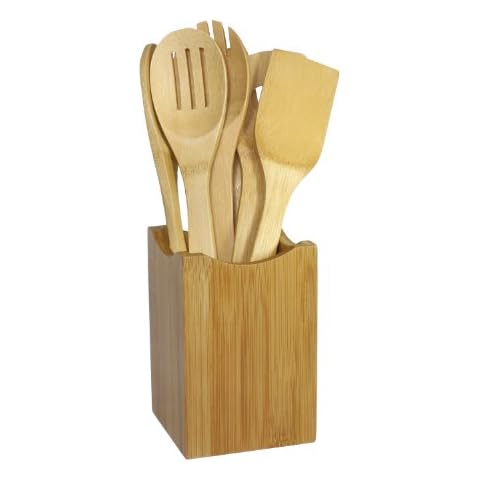 Oceanstar KT1279 Bamboo Cooking Utensil Set Cover