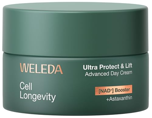 WELEDA Cell Longevity Ultra Protect & Lift Advanced Day Cream - Tagespflege Creme mit [NAD] Booster & Astaxanthin strafft die Haut & schützt vor Hautalterung (Naturkosmetik vegan 50ml)