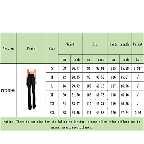 Maiyifu-GJ Women's Flare Bell Bottom Jeans High Rise Slimming Wide Leg Denim Jeans Retro Slim Boot Cut Jean Trousers (Blue,Large)3