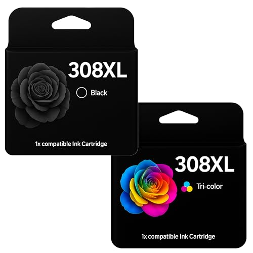Cartouches d'encre HP 308XL noir et couleur Eurotone compatibles imprimante Envy 6120