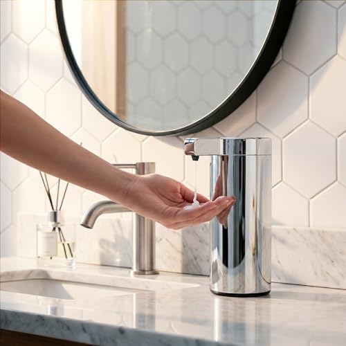 Automatic Soap Dispenser, Touchless Hand Soap Dispenser, Chrome Metallic by Newise - Used condition - Image 8