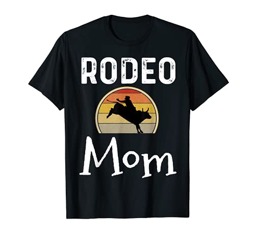 Bull Riding Gifts Rodeo Mom Rider camicia festa della mamma retrò Maglietta