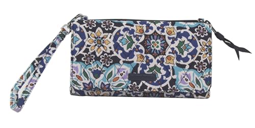 Sac à bandoulière en coton Vera Bradley Lisbonne compagnon portefeuille RFID