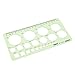 Plastic Students Maths Drawing Template Ruler Protractor Stencils Transparent Farbe2 20 x 10cm