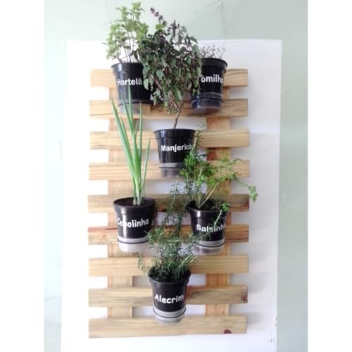 Horta Com 6 Vasos AutoirrigáVeis Gourmet Personalizados.