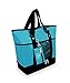 Everest Luggage Deluxe Shopping Tote, Turquoise/Black, Turquoise/Black, One Size