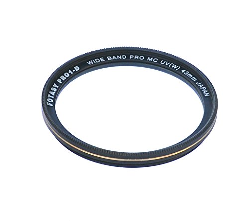 Image of Fotasy 43mm Ultra Slim UV Protection Lens Filter, Nano Coatings MRC Multi Resistant Coating Oil Water Scratch, 16 Layers Multicoated 43mm UV Filter