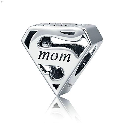 KIDDYBO Charms en Argent Sterling 925 Compatible Pandora Super MOM
