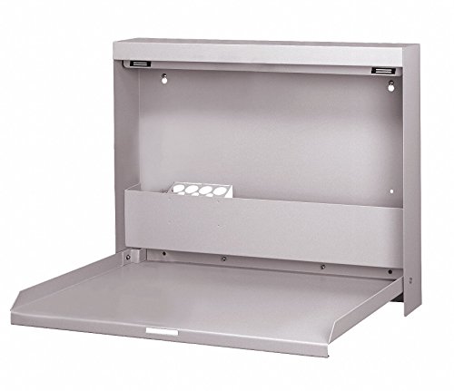 Wall Mounted Desk, 20x16-3/8x3-3/8In, Gray