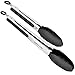 Price comparison product image Urban Lark Kitchen Tongs, Pack of 2-Size 9" & 12"-Non-Slip Stainless Steel Handle-Smart Lock Clip-Heat Resistant Tongs, for Cooking, Serving, Barbecue, Buffet, Salad, Ice (Black)