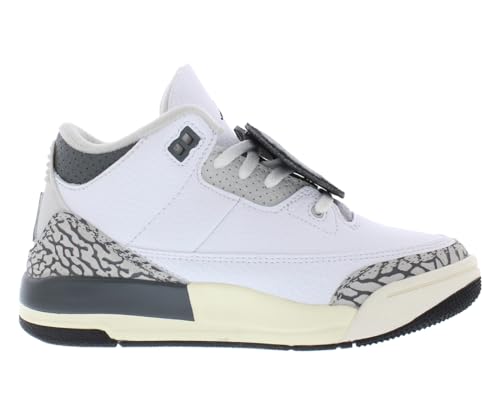 Retro Air Jordan 3 PS - White, Black Iron, Light Ash Grey by Nike3