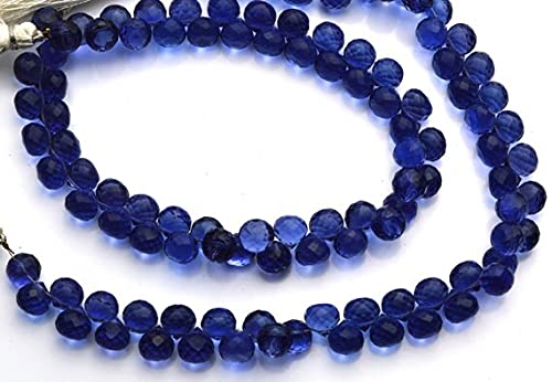 Perles bleu tanzanite hydro quartz 8mm pour bijoux bohèmes chic faits main