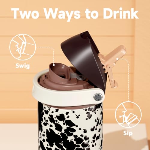 Image of Meoky 24 oz Insulated Stainless Steel Water Bottle with Straw for Men Boys