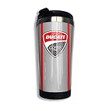 Edelstahl Reise Kaffeetasse, Ducati Corse Stahl Haut Reisebecher Kaffeetasse Edelstahl Vakuumisolierter Becher 13,5 Unzen
