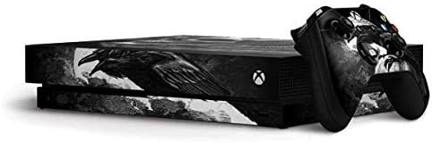 Skinit Decal Gaming Skin Compatible with Xbox One X Bundle - Officially Licensed Alchemy Carta Alchemy - Poe's Raven Design