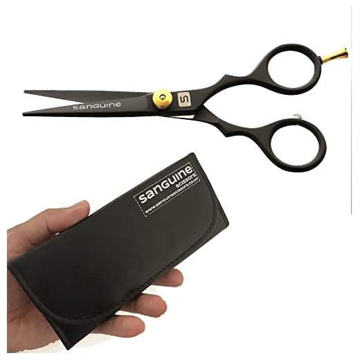 Professional Moustache Scissors and Beard Trimming Scissors, Extremely Sharp, 5" (13cm) - Black
