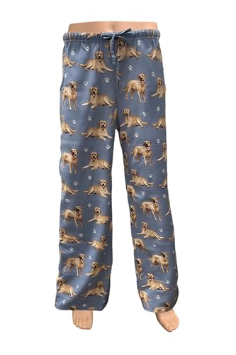Yellow Lab Unisex Lightweight Cotton Blend Pajama Bottoms – Super Soft and Comfortable – Perfect for Yellow Lab Gifts (Medium)