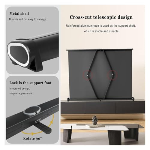 Pantalla portátil manual para proyector de 40 pulgadas 16:9 miniatura 2