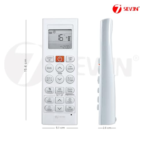 Image of 7SEVEN Compatible with LG AC Remote Control AKB75215406 Model 36S Suitable for Split & Window 1 1.5 2 Ton Air Conditioner - Match Remote Keys Exactly to Replicate Genuine Remote Function