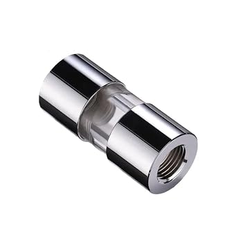 Generic All Copper G1/4 Inline Filter,PC Water Cooling Filter,Black/Silver/Titanium (Silver)