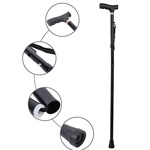 Opvouwbare wandelstok Handwandelstok voor trekking Wandelen, verstelbare wandelstok Opvouwbare wandelstok voor… - Afbeelding 8