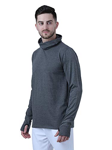 Image of Pause Solid Turtleneck Slim Fit Long Sleeve Men's T-Shirt