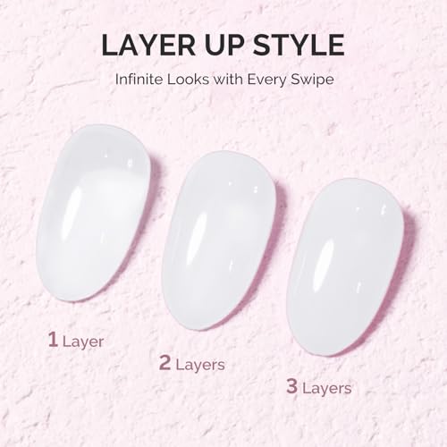 Image of MelodySusie White Gel Nail Polish, 0.5Fl.oz Jeweliver Jelly Gel Polish Translucent Nude Natural Color Soak Off UV LED Light Cure Gift Nail Art Manicure DIY at Home JIG07