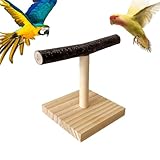 Parrot T Perch, Vogel Spielständer, T-Förmiger Vogelsitz – 15×12 cm Holz-Perch, modular, stabil & interaktiv, umweltfreundlich, Perfekter Ruhe‑ und Spielplatz für