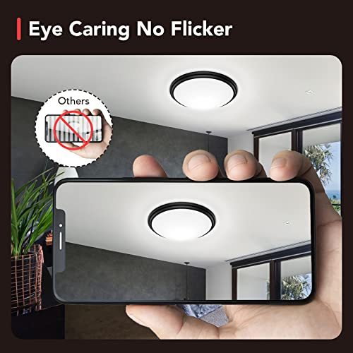 Orein 2 Pack Led Flush Mount Ceiling Light Fixture, 10 Inch Close To Ceiling Lamps 15W=120W Eqv. 5000K Daylight Surface Mount Ceiling Light For Bedroom, Living Room, Closets, Bathroom #TOP3