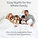 Light Blue and White Striped Sheets - 1 Flat & 1 Fitted Sheet & 2 Pillowcases w/ Deep Pockets - Wrinkle & Fade Resistant - Ultra-Soft, Breathable & Cooling - Luxury Pinstripe Bedding - Queen Size