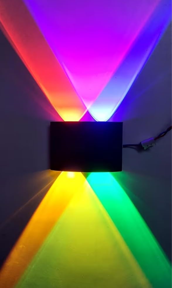 RGB Multicolour LED Wall Light, Up Down Indoor Sconce Lamp Up & Down (2+2) | Up & Down (2+2)-image-41