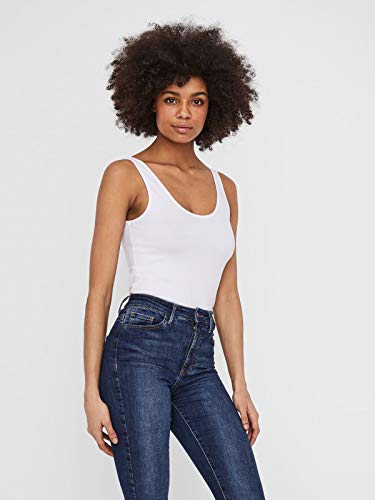 VERO MODA Damen VMMAXI My Soft UU Tank TOP GA 3er Pack. Bright White/Bright White & BR. XS – Ansicht 2
