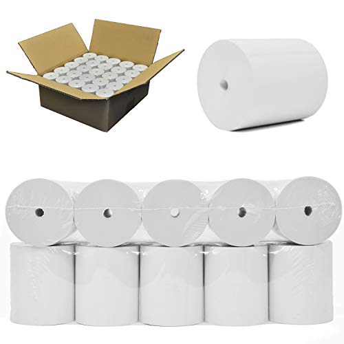 Buyregisterrolls [50 Gsm Coreless] 3-1/8” X 230', White, (1 Case) Bpa Free Ncr 856348 Thermal Paper, Paper For Tm-T88Iii, Tm-T88Iv, Tm-T88V, Tsp100, Ct-S300, Ct-S2000, M129B, M129C #TOP1