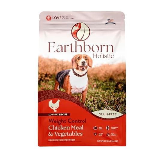 Earthborn Holistic Weight Control 25 lb. Chicken Meal & Vegetables Grain-Free Dry Dog Food