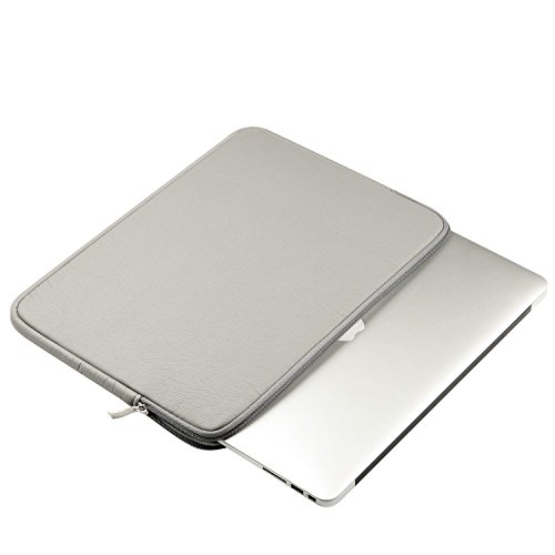 CCPK 15.6 inch Laptop Sleeve Case Bag Compatible for Apple 15.4" MacBook Pro A1286 Pro with Retina A1398 15" Microsoft Surface Book 2 15.6" Hp Elitebook 850 g5 Envy x360 Waterproof PU Leather Grey