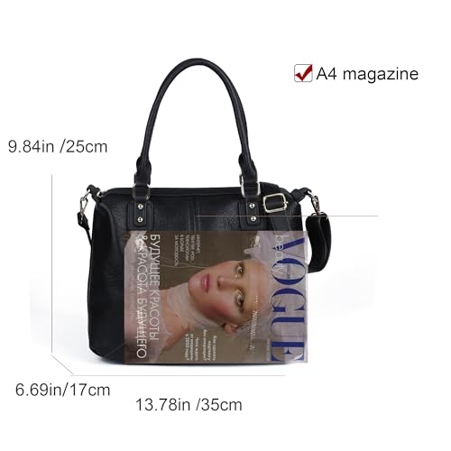Gladdon Hobo Bags for Women Large Capacity Top Handle Bags with Multi Pocket Tote Shoulder Handbags Faux Leather Crossbody Bag for Work School Travel - Image 4