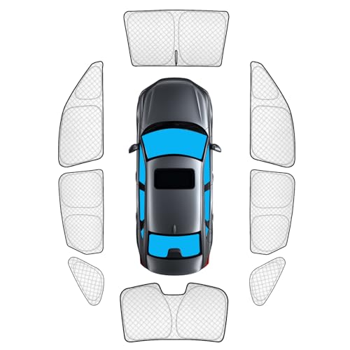 Image of KMF 8pcs Thicken Sun Shades for Honda Civic Sedan 2022-2025 2026(Not Hatchback) Accessories,Full Car Window Covers Sunshade for Windshield Side Rear, UV Block and Blackout Privacy for Camping