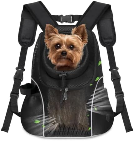 WOYYHO Pet Dog Carrier Backpack, Ventilated Mesh Small Dog Front ...