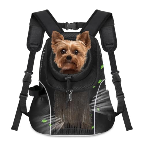 WOYYHO Pet Dog Carrier Backpack, Ventilated Mesh Small Dog Front Backpack