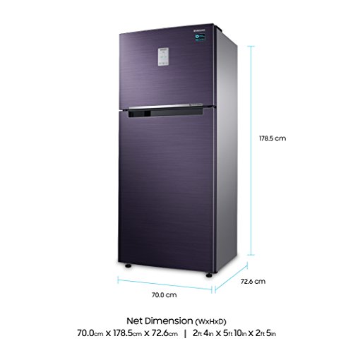 Image of Samsung 465 L 2 Star Frost Free Double Door Refrigerator Appliance(RT47K6238UT /TL, Blue, Convertible, 2022 Model)