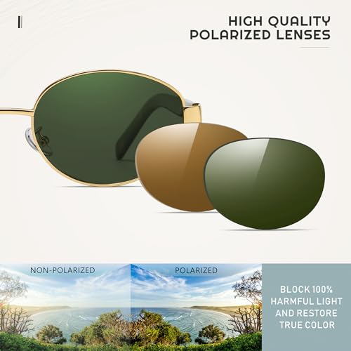 Retro Sunglasses for Women Oval Polarized Sunglasses Mens Trendy Style Sun Glasses Classic UV4002