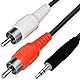 Retoo Aux Chinch, 3,5mm Klinke auf 2 x Cinch 150cm Lang, Cinch Stecker RCA (rot/weiß) auf 3,5mm für Hi-Fi, Stereo-Anlagen, Receiver, Audiogeräte, Cinch-Adapterkabel für Kopfhörerbuchsen, Y-Audiokabel